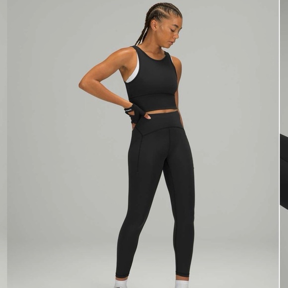 Lululemon athletica Power Thru Black Leggings - Picture 1 of 6